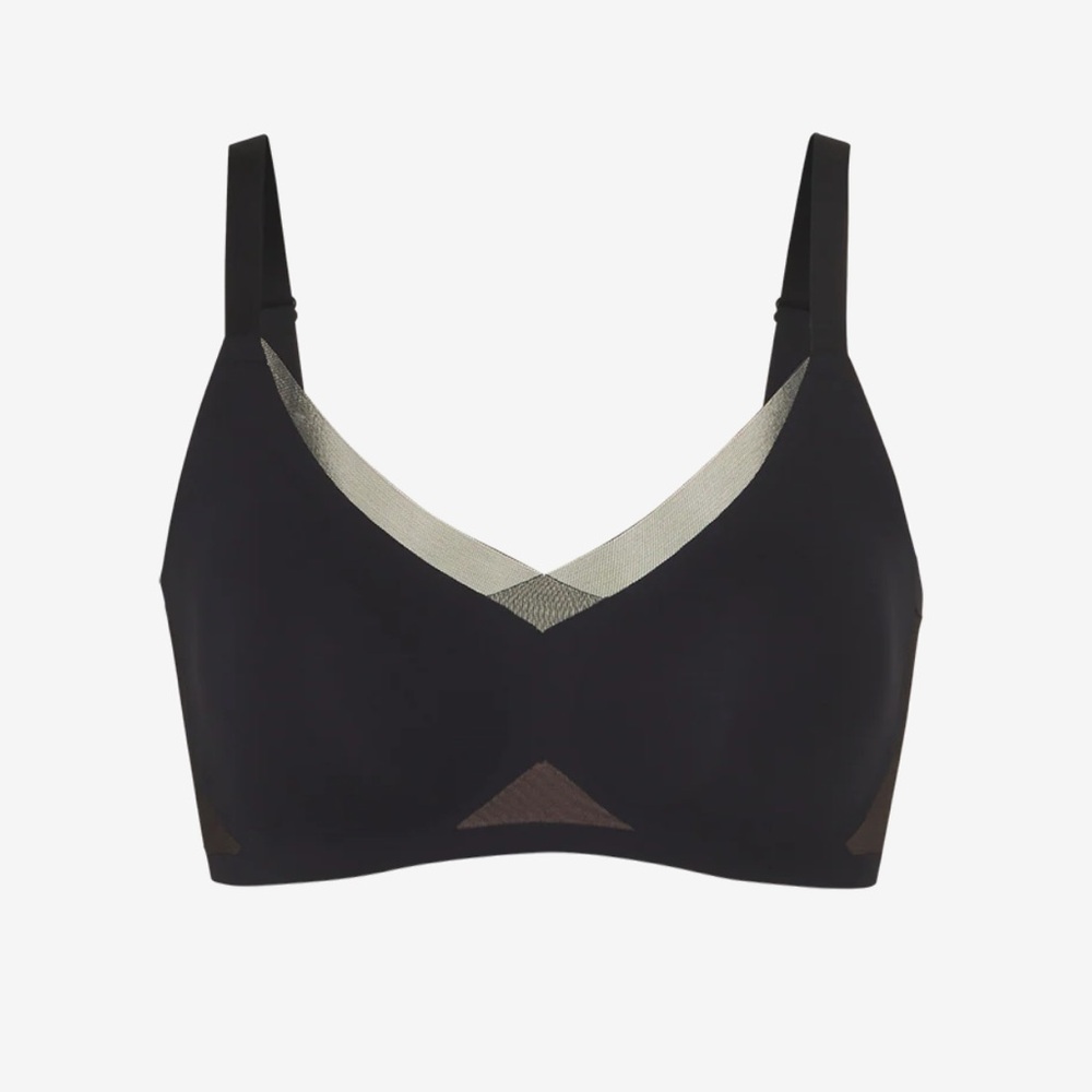 Honeylove Black and Cream Crossover Bra